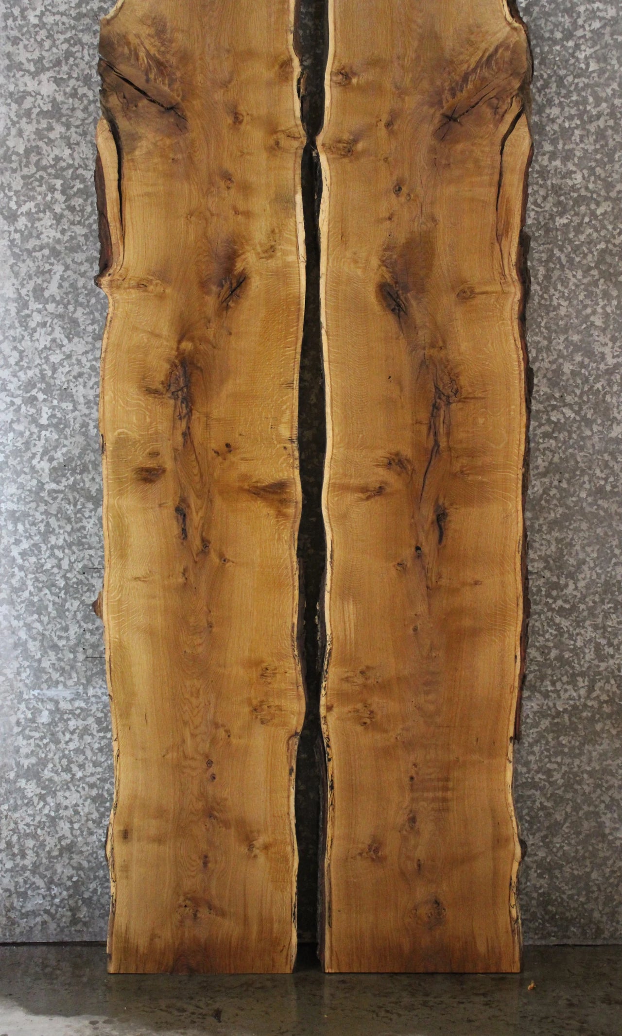 2- Oak Live Edge Book Match River Table/Bar Top Slabs 20283-20284