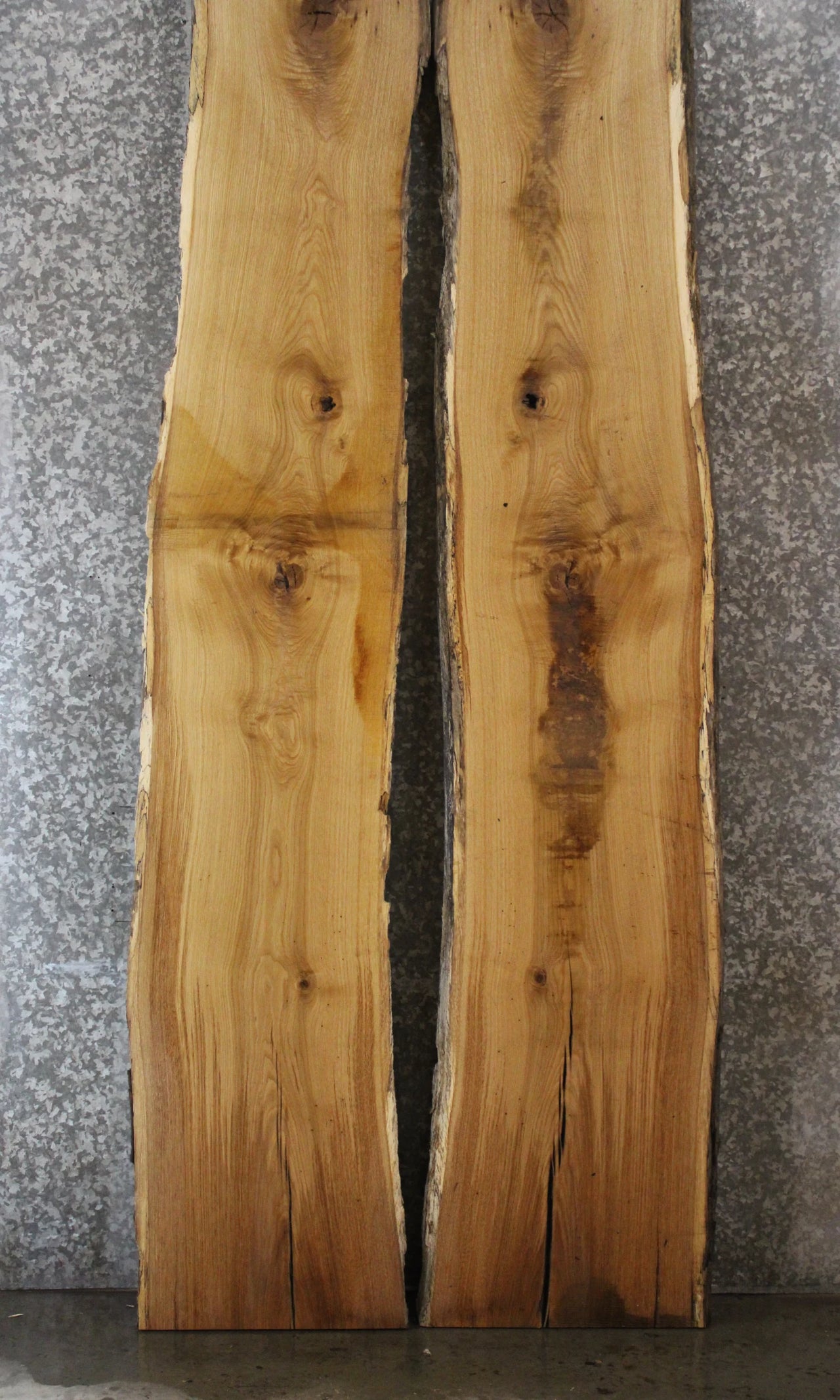 2- Oak Live Edge Book Match Dining/River Table 20287-20288
