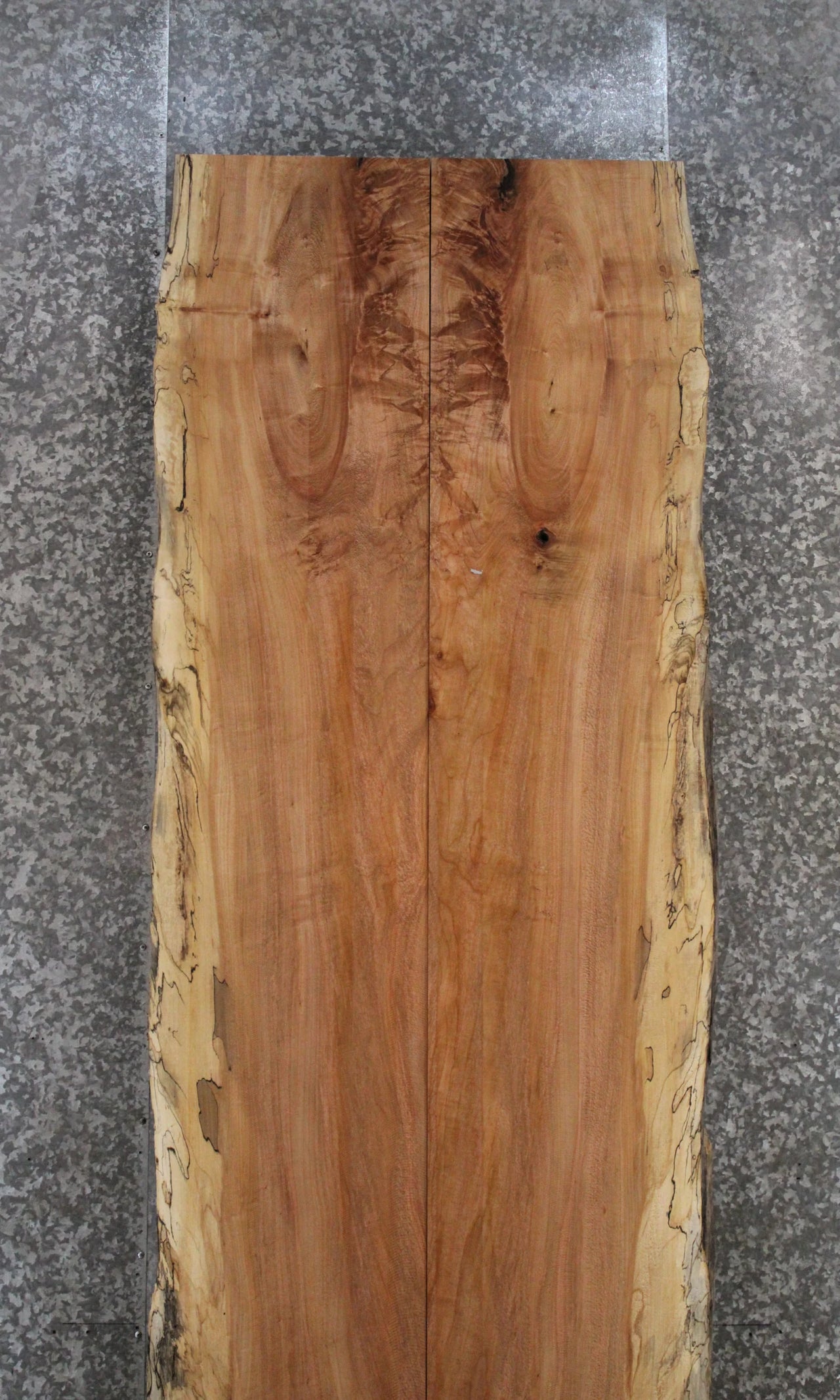 2- Spalted Maple Live Edge Book Match Dining Table/Bar Top Slabs 20317-20318
