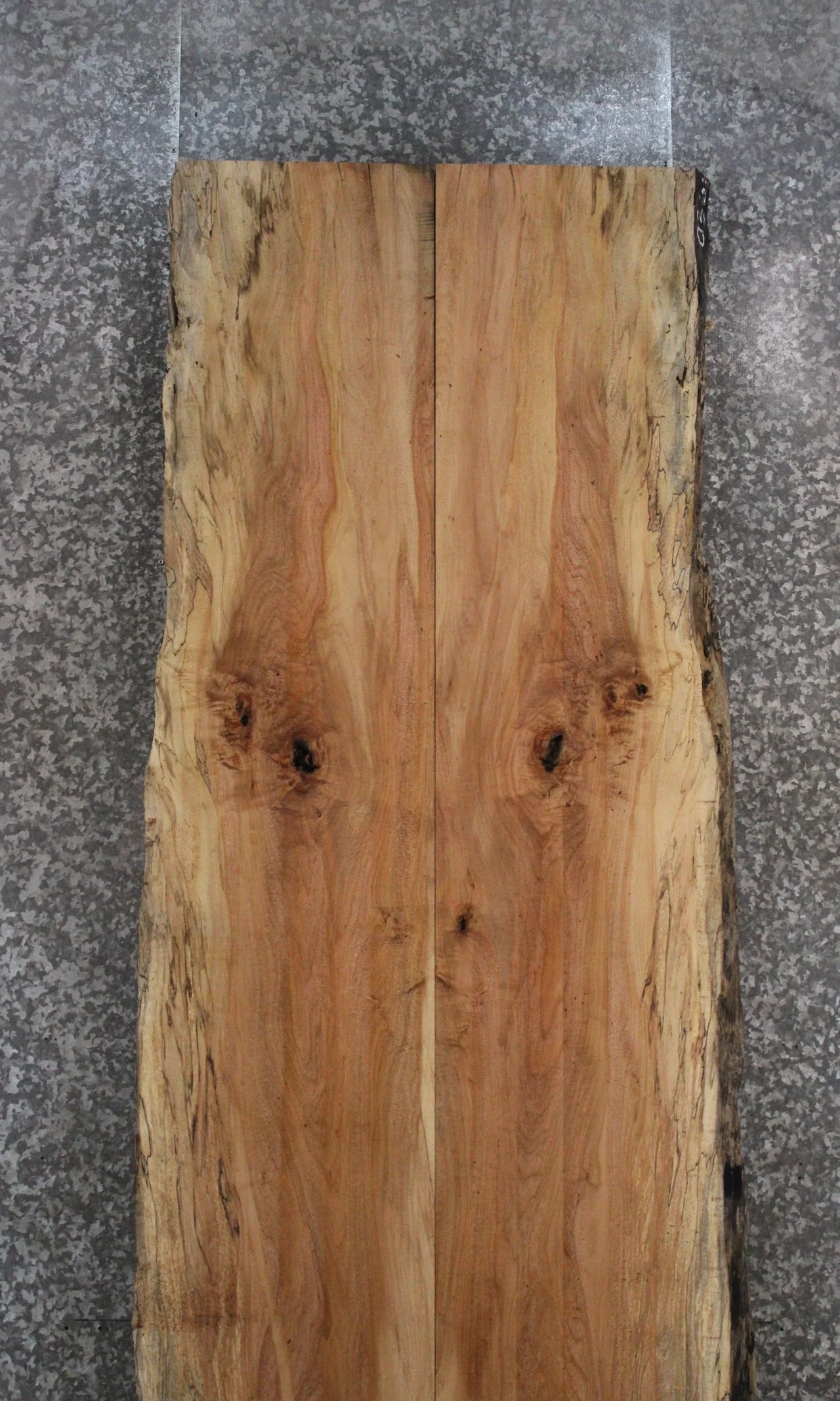 2- Spalted Maple Live Edge Book Match Dining Table/Bar Top Slabs 20324-20325
