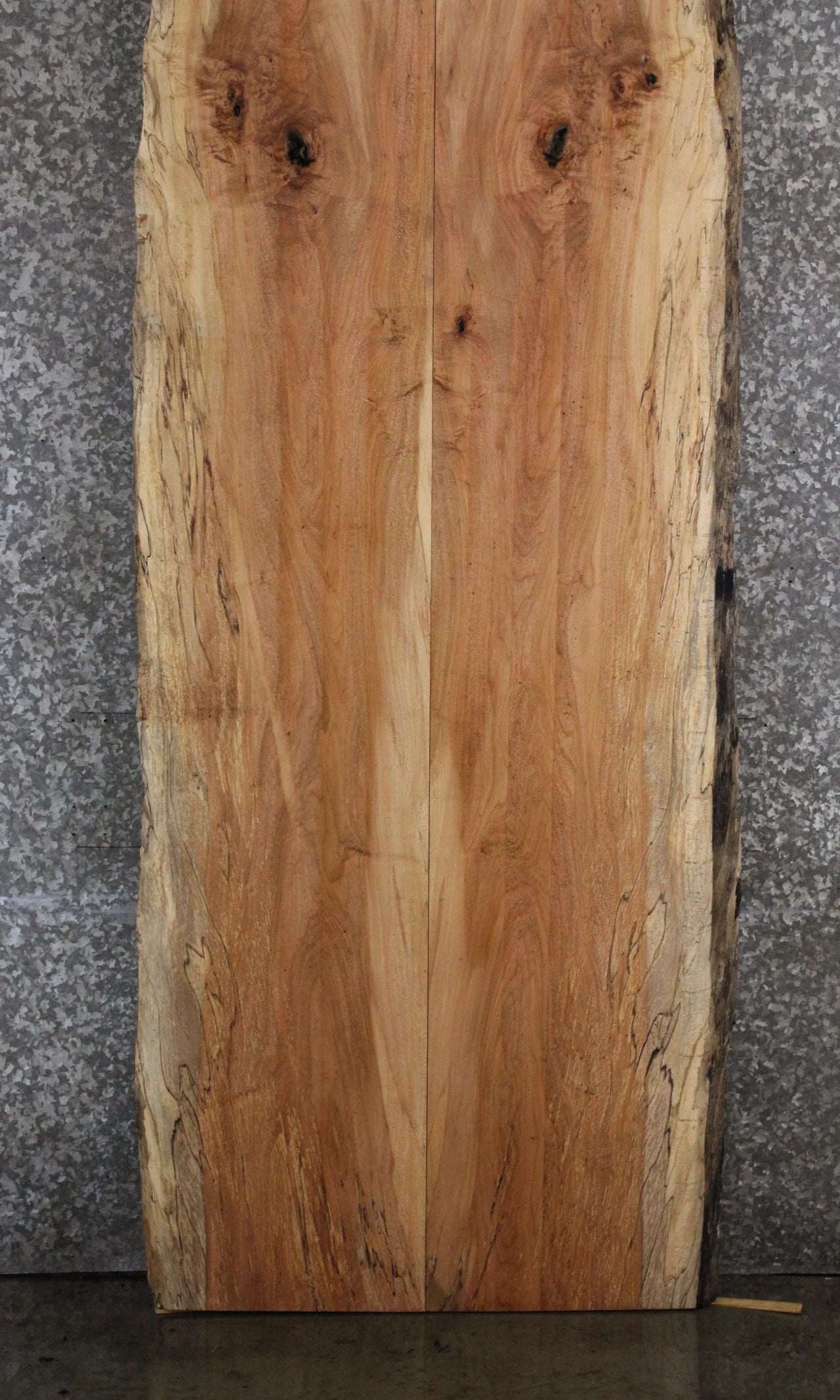 2- Spalted Maple Live Edge Book Match Dining Table/Bar Top Slabs 20324-20325