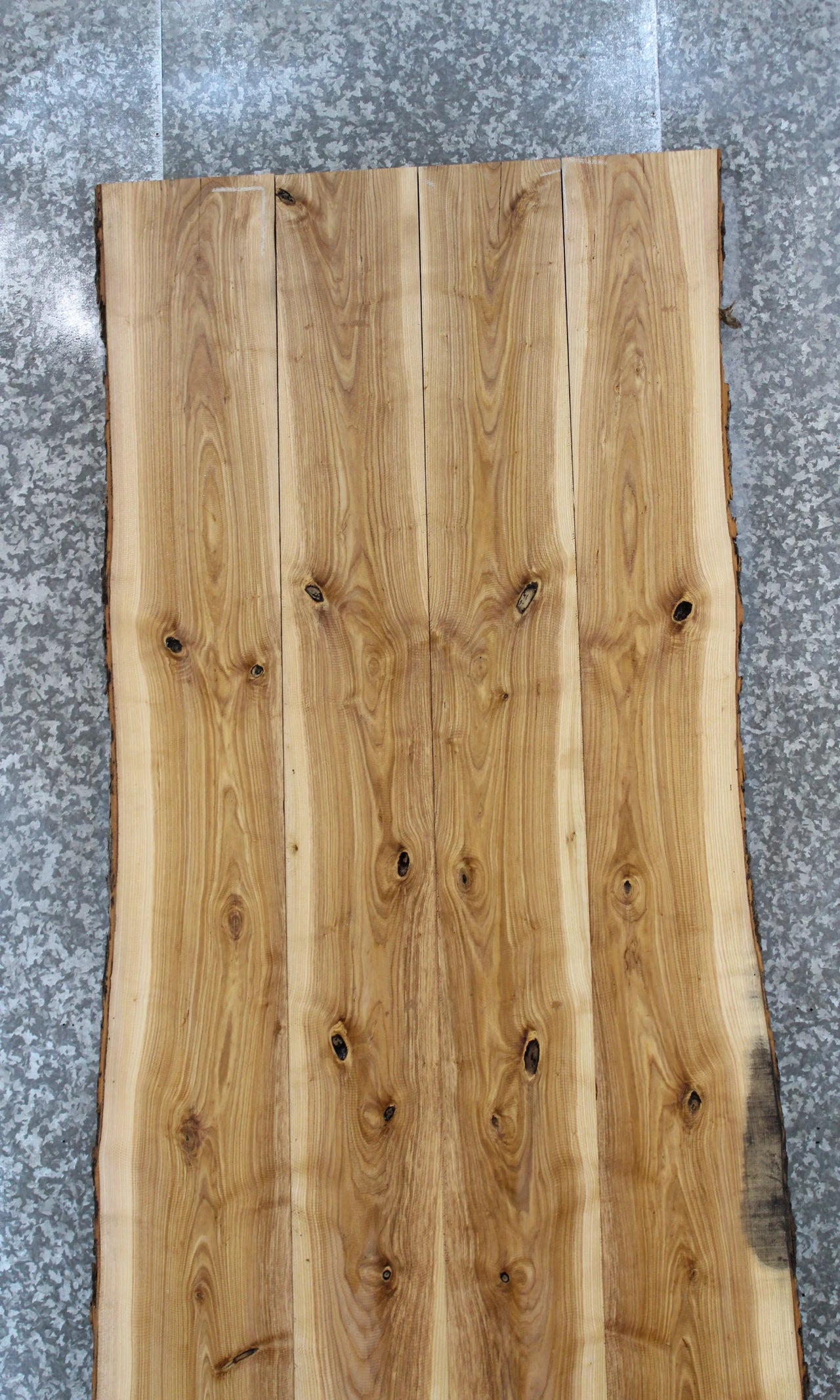 4- Bookmatched Live Edge Ash Conference Table Top, Wood Slabs 20331-20334