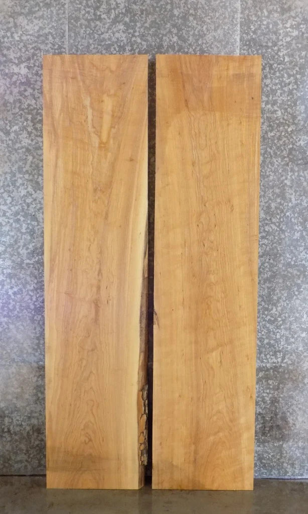 2- Rustic Solid Wood Bookmatched Ash Dining Table Top Slabs 20339-20340