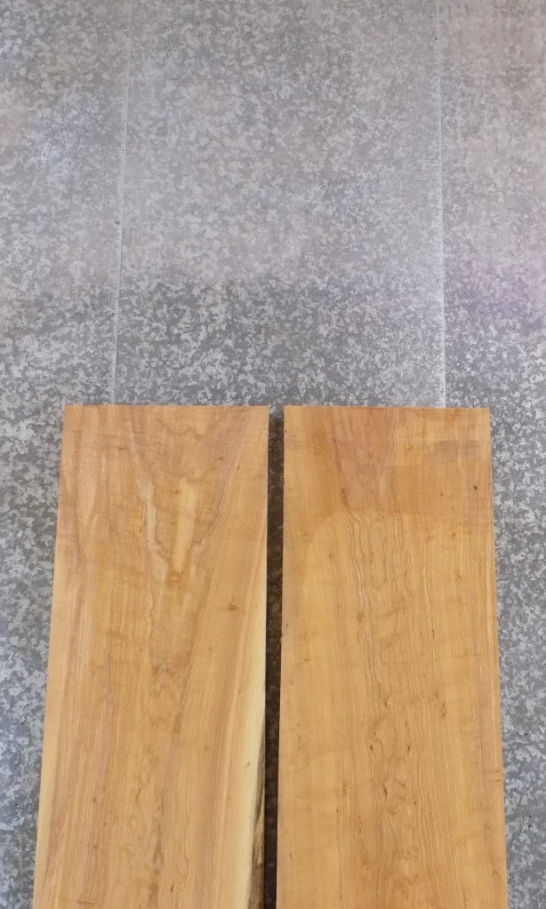 2- Rustic Solid Wood Bookmatched Ash Dining Table Top Slabs 20339-20340