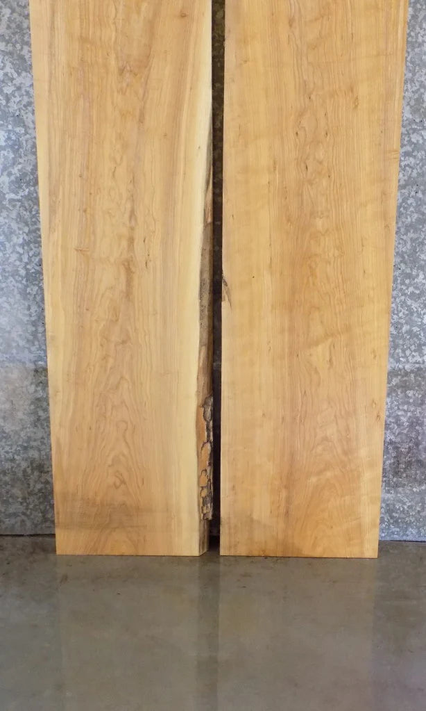 2- Rustic Solid Wood Bookmatched Ash Dining Table Top Slabs 20339-20340