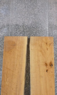 Thumbnail for 2- Live Edge Rustic Bookmatched Ash Dining Table Top Slabs 20341-20342