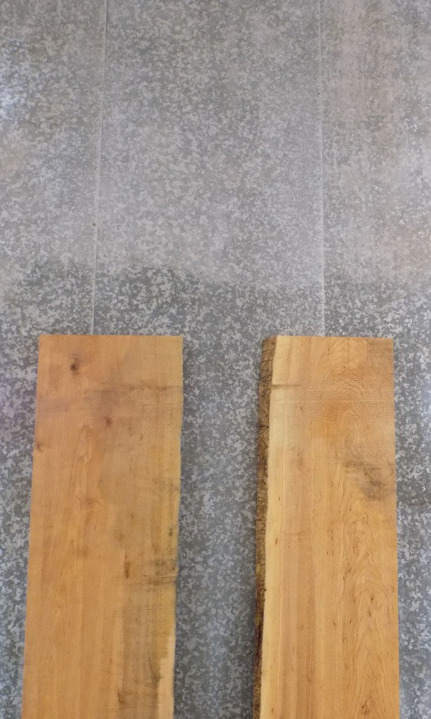 2- Bookmatched Live Edge Ash Dining Table Top Wood Slabs 20345-20346