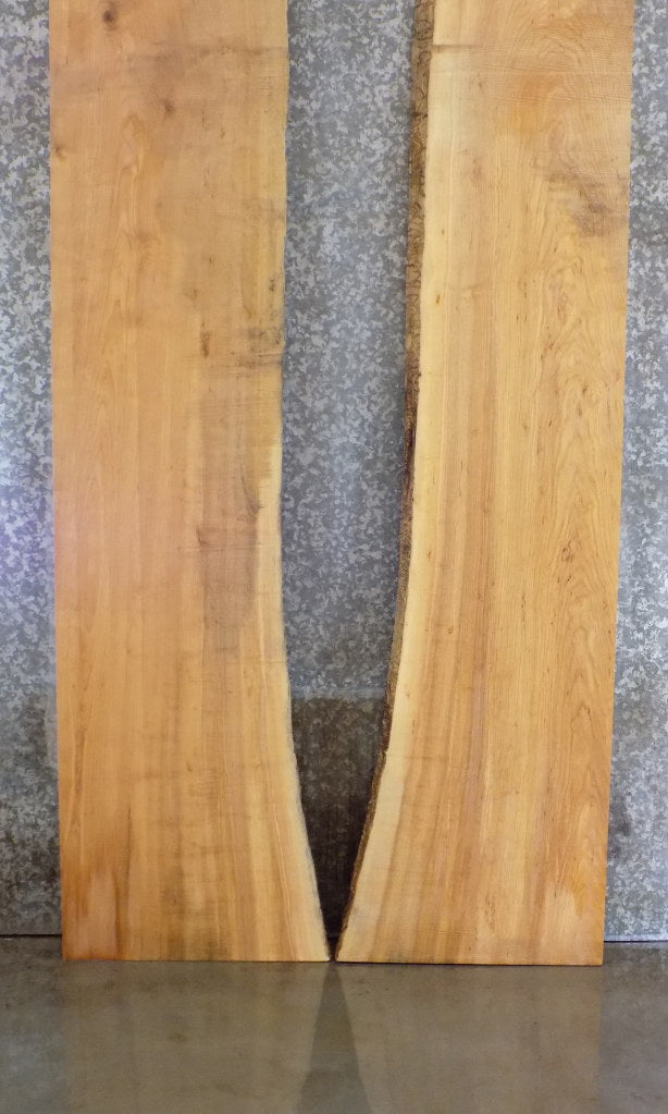 2- Bookmatched Live Edge Ash Dining Table Top Wood Slabs 20345-20346