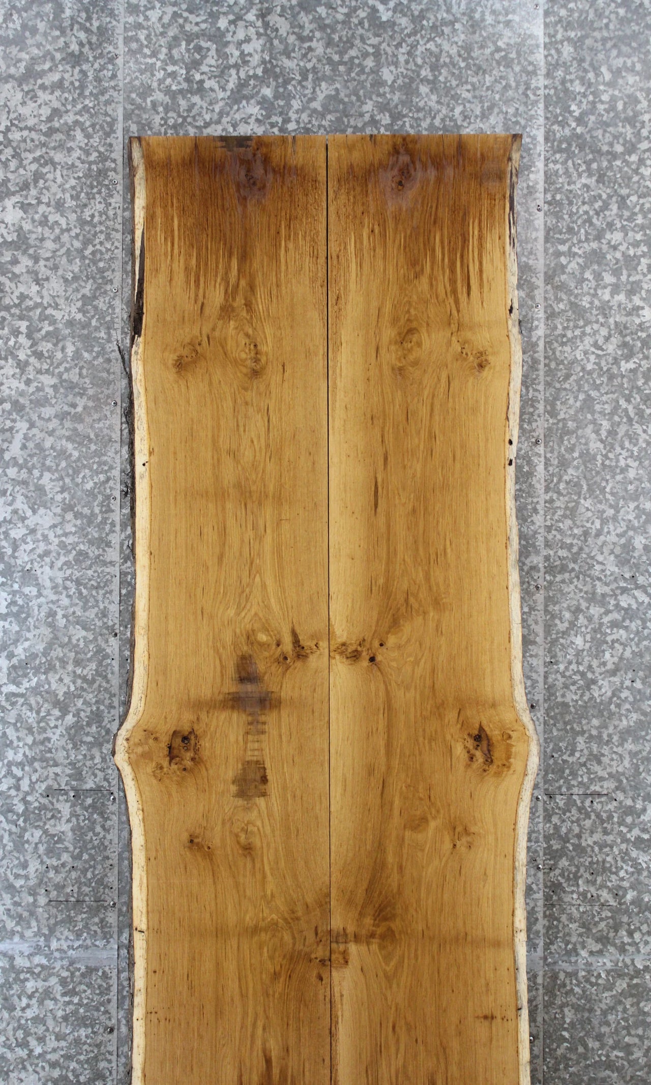 2- White Oak Live Edge Book Match Dining Table/Bar Top Slabs 20347-20348