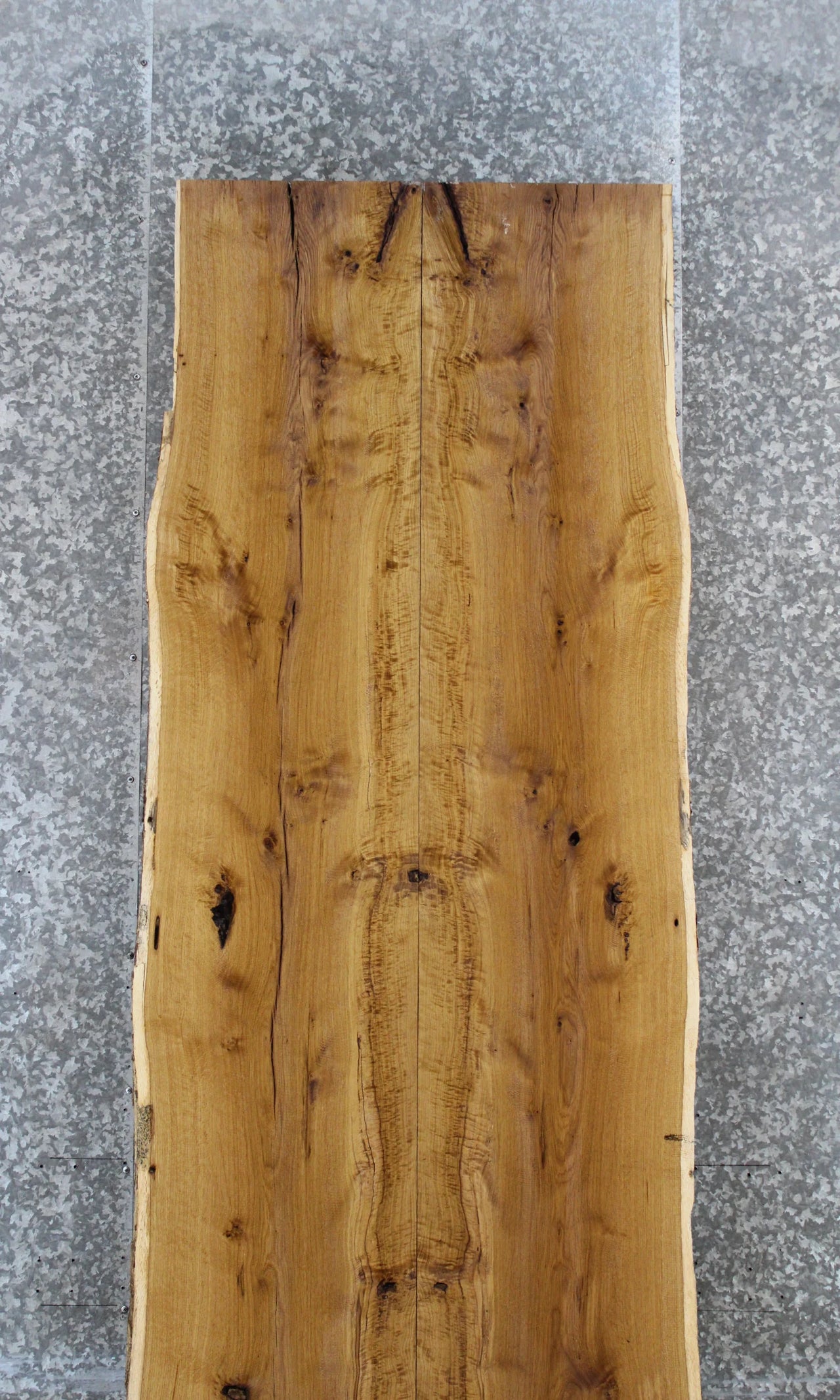 2- White Oak Live Edge Book Match Dining Table/Bar Top Slabs 20349-20350