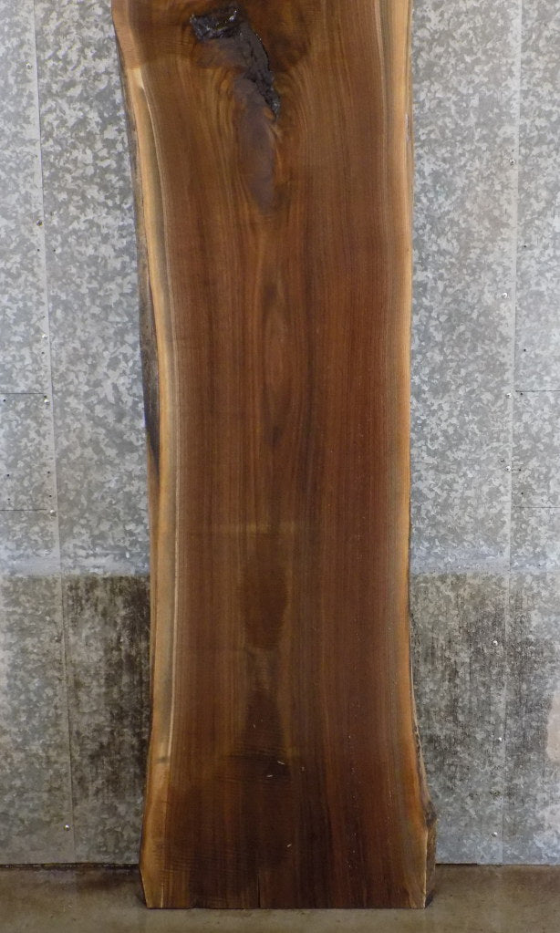 Live Edge Figured Black Walnut Rustic Bar Top, Wood Table Slab 20350