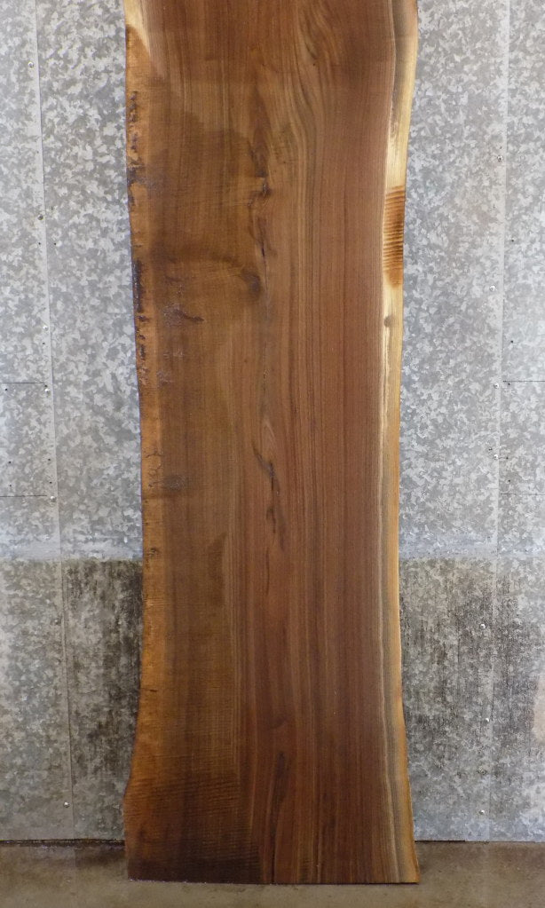 Live Edge Figured Black Walnut Rustic Bar Top, Wood Table Slab 20350