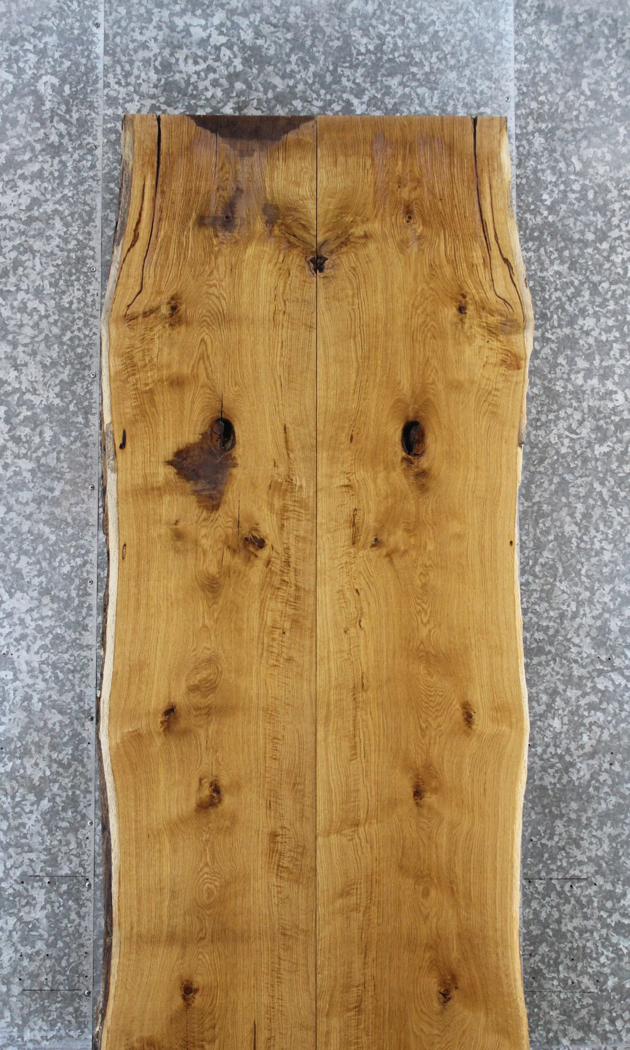 2- White Oak Live Edge Book Match Dining Table/Bar Top Slabs 20358-20359