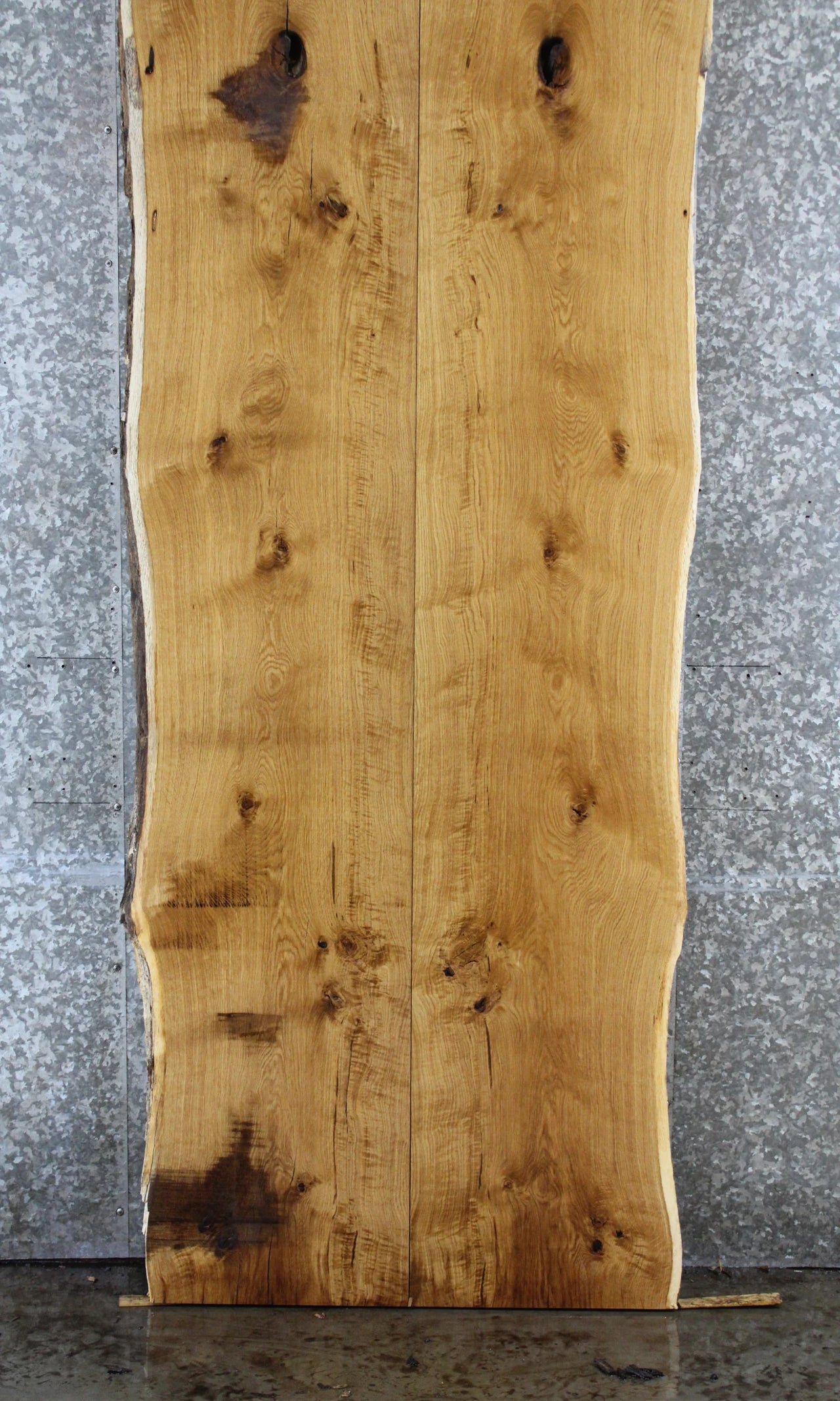 2- White Oak Live Edge Book Match Dining Table/Bar Top Slabs 20358-20359