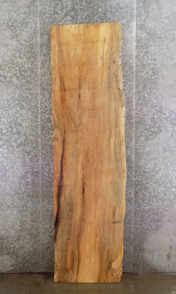 Solid Wood, Live Edge Spalted Maple Countertop Slab, Bar Top 20413