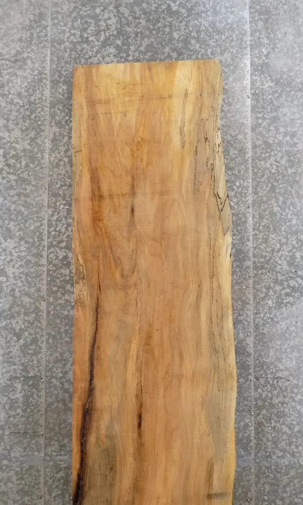 Solid Wood, Live Edge Spalted Maple Countertop Slab, Bar Top 20413