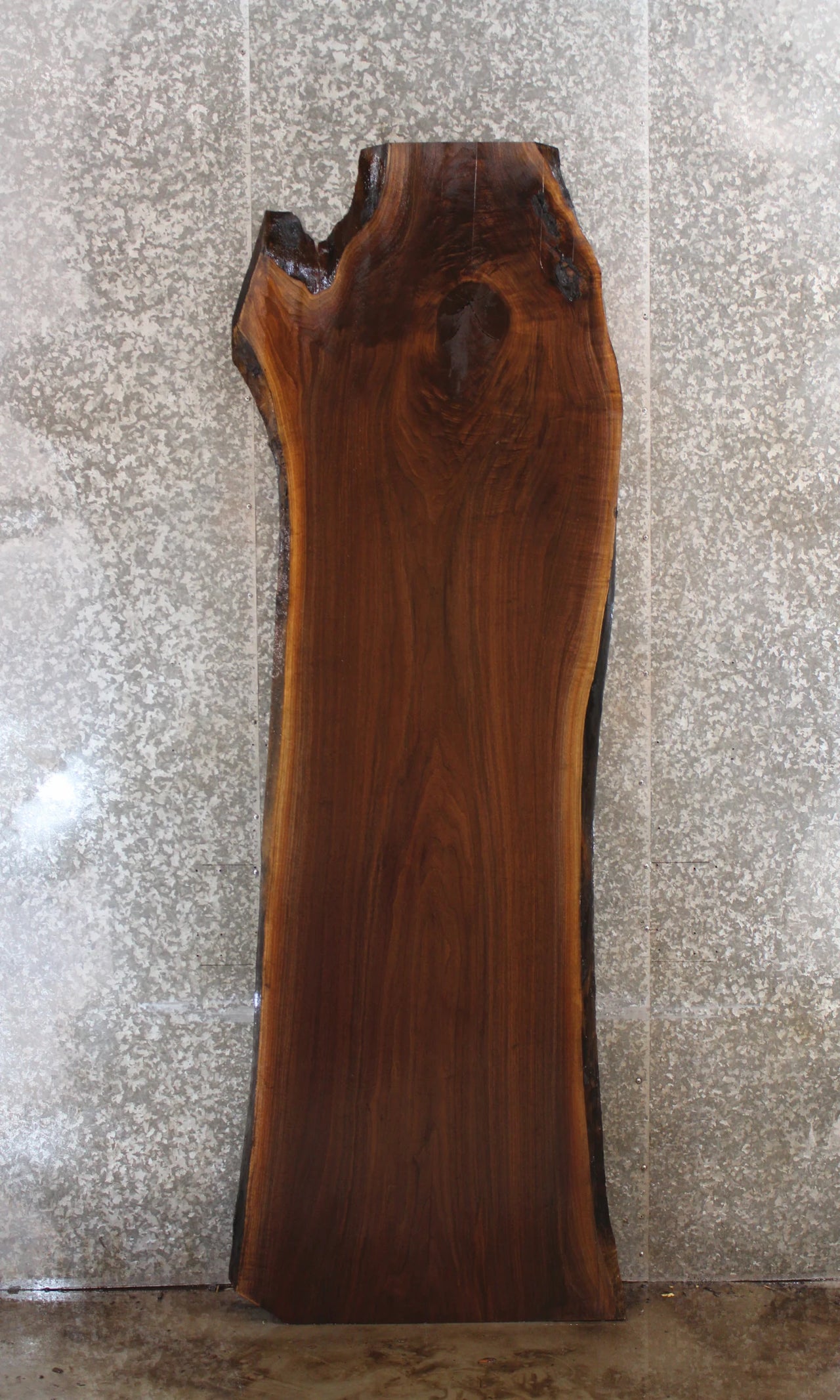 Black Walnut Live Edge Rustic Dining Table Top Slab, Solid 20414