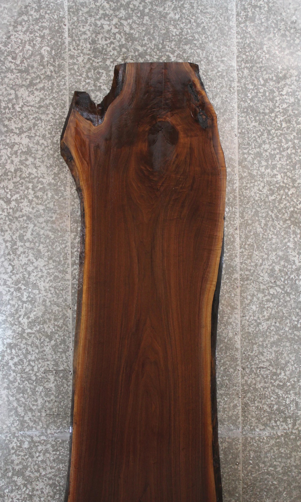 Black Walnut Live Edge Rustic Dining Table Top Slab, Solid 20414