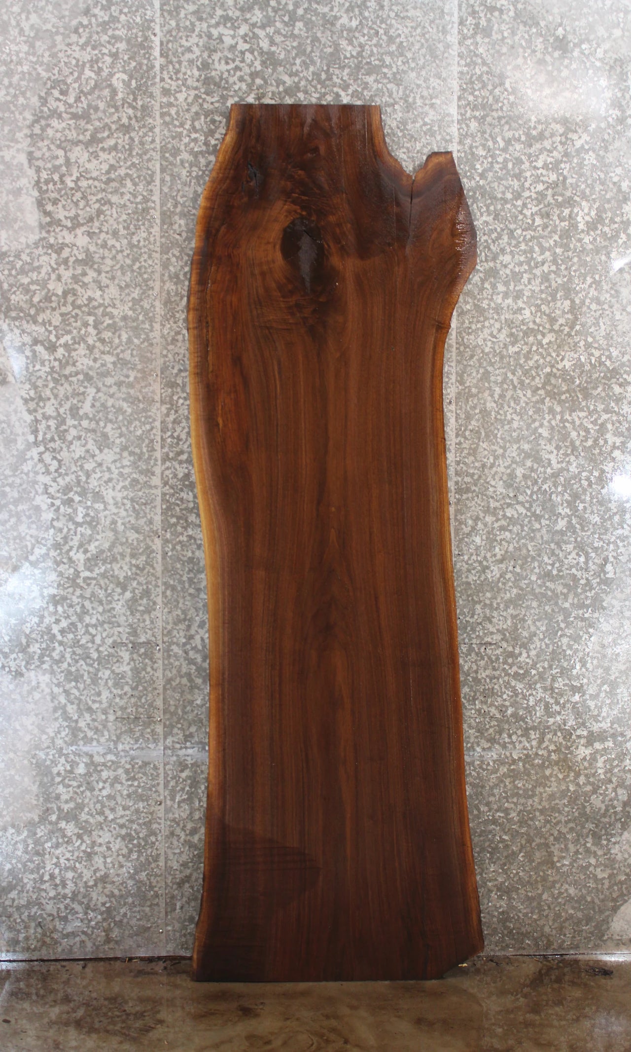 Black Walnut Live Edge Rustic Dining Table Top Slab, Solid 20414