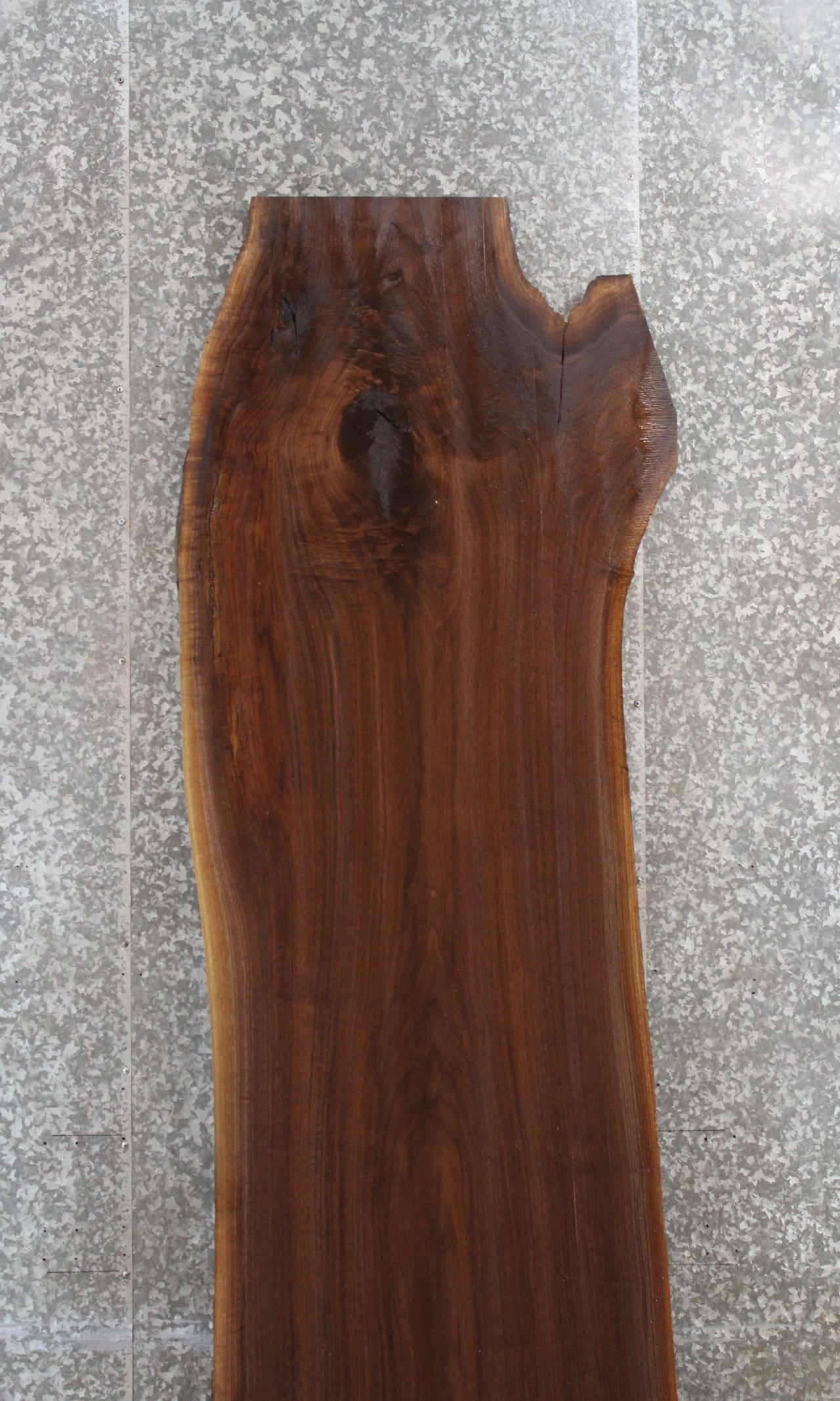 Black Walnut Live Edge Rustic Dining Table Top Slab, Solid 20414