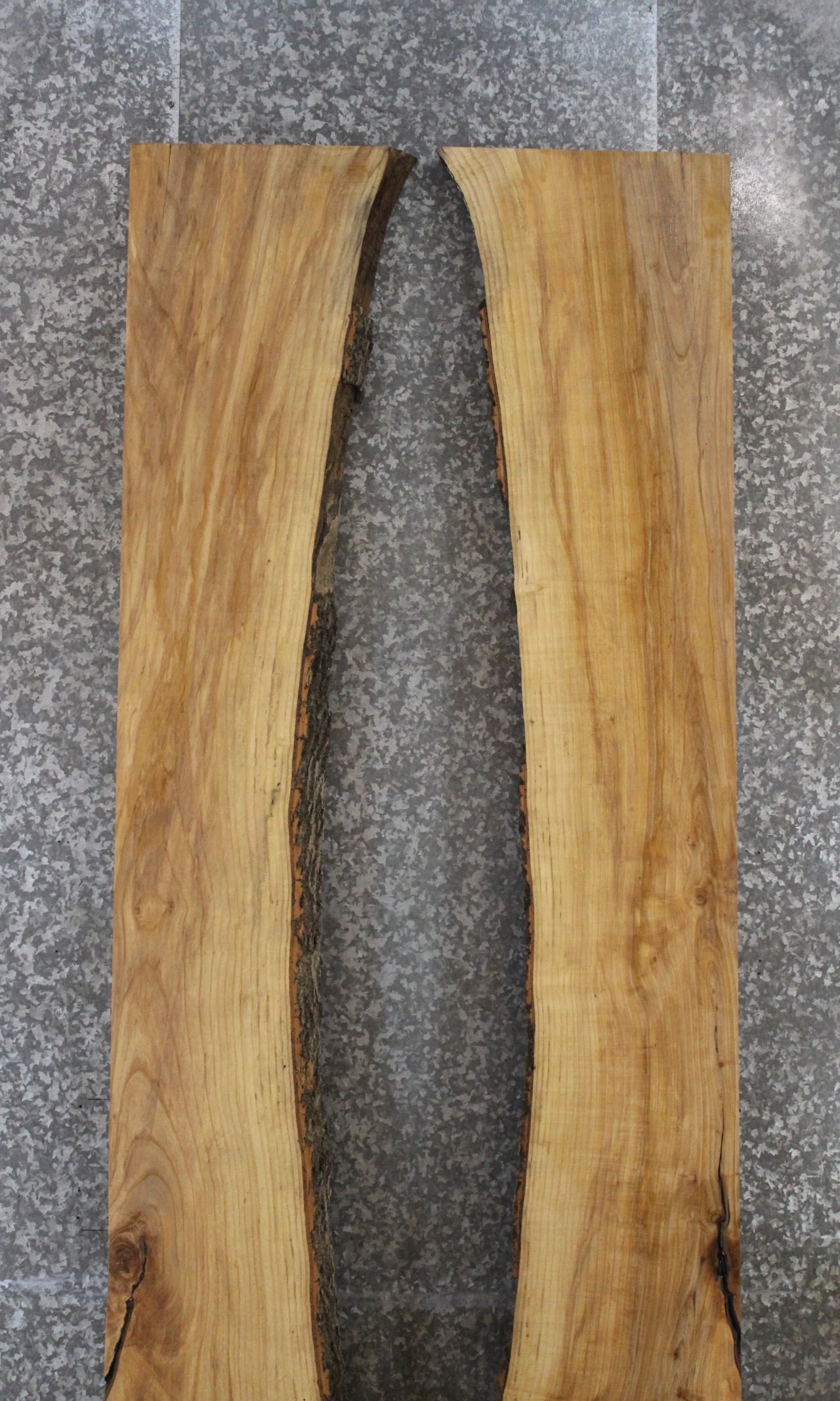 2- Ash Live Edge Dining Table Top Slabs, Solid Wood 20421-20422