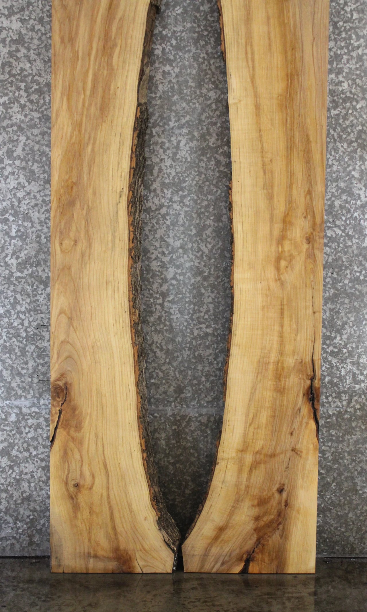 2- Ash Live Edge Dining Table Top Slabs, Solid Wood 20421-20422