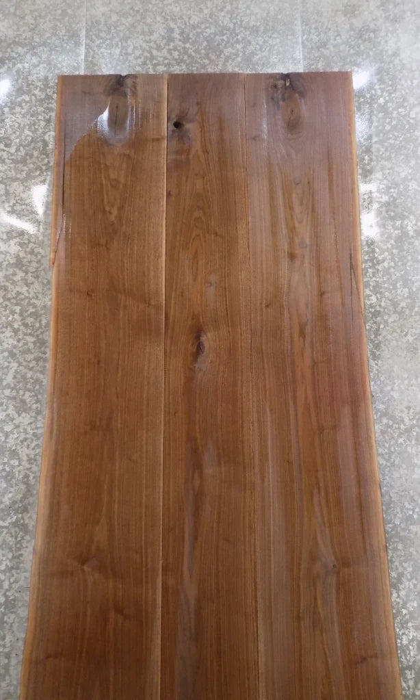 3- Live Edge Bookmatched Black Walnut Dining Table Top Slabs 20427-20429