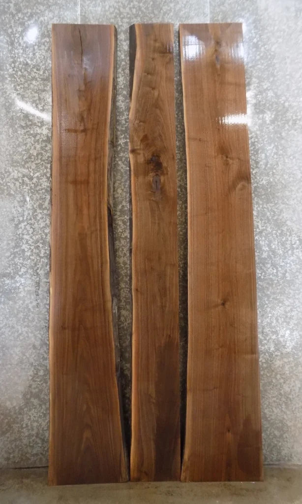 3- Live Edge Black Walnut Dining Table Top, Conference Table Slab 20427-20429