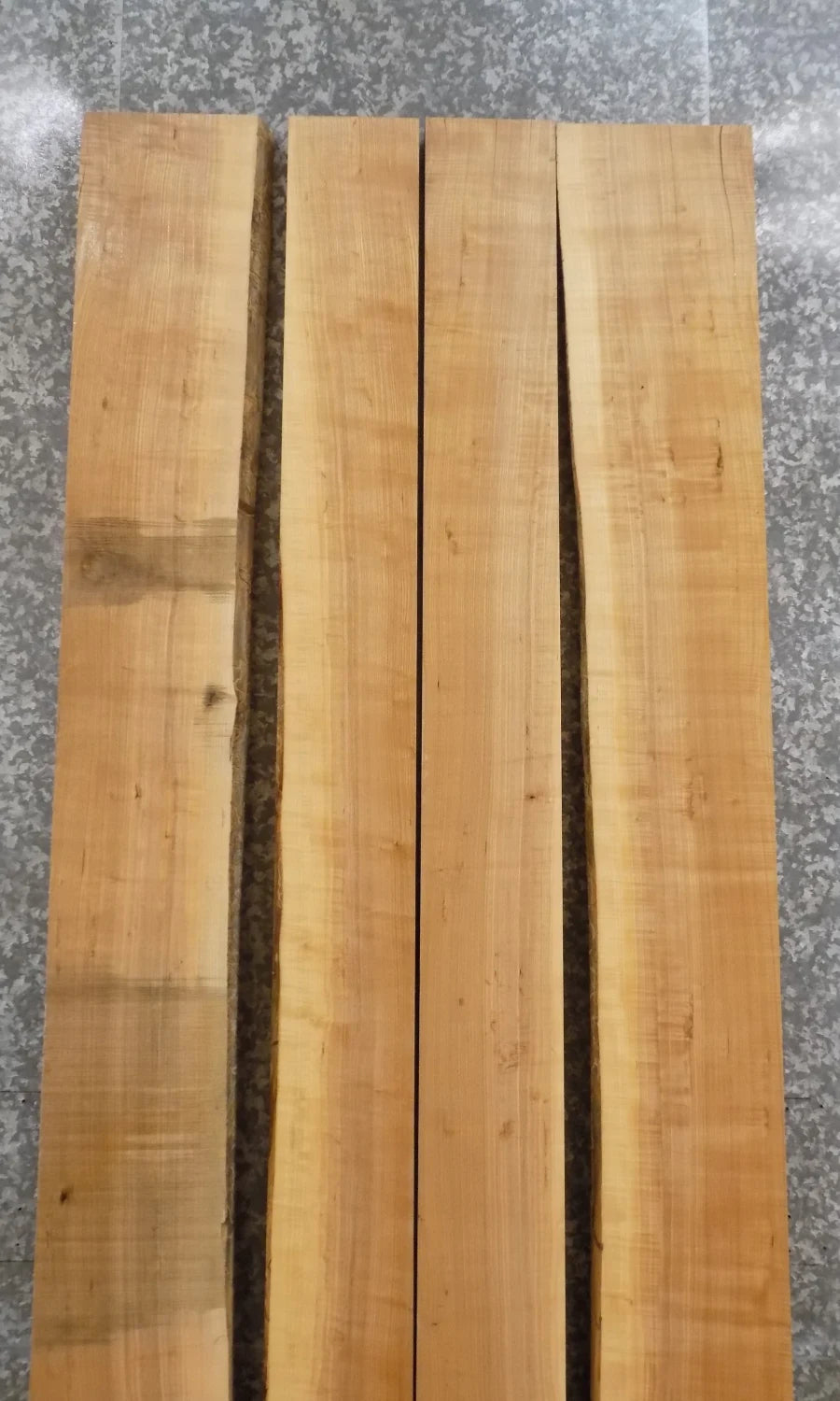 4- Live Edge Bookmatched Ash Dining Table Top Set 20437,20443,20446-20447