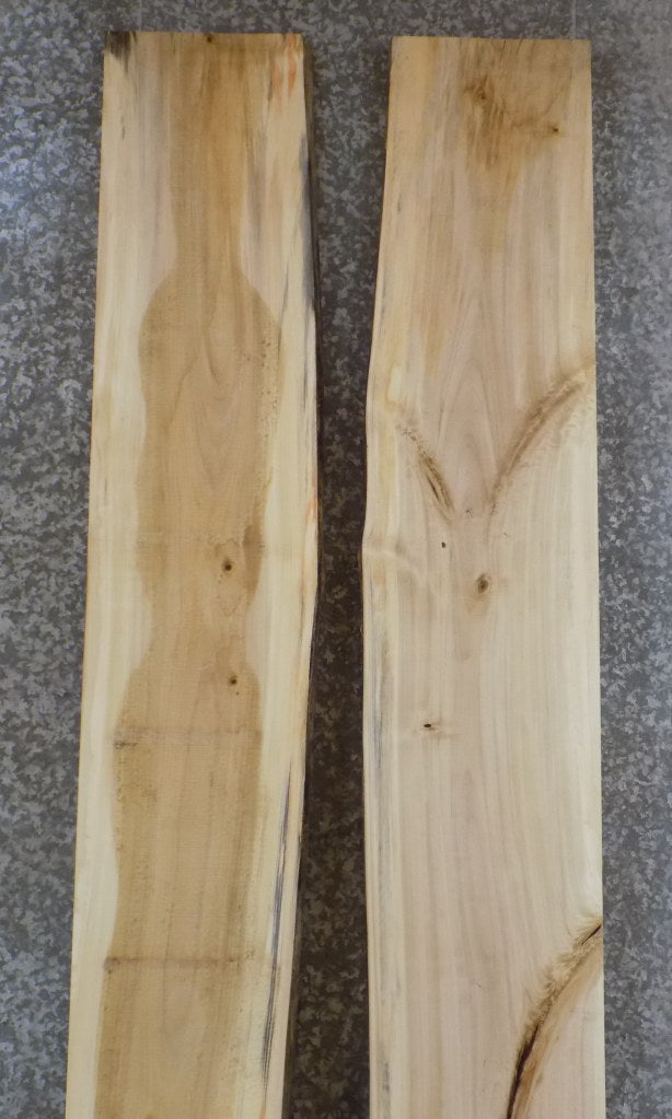 2- Live Edge Cottonwood Bar Top Slabs, Wood Table Top 20441-20442