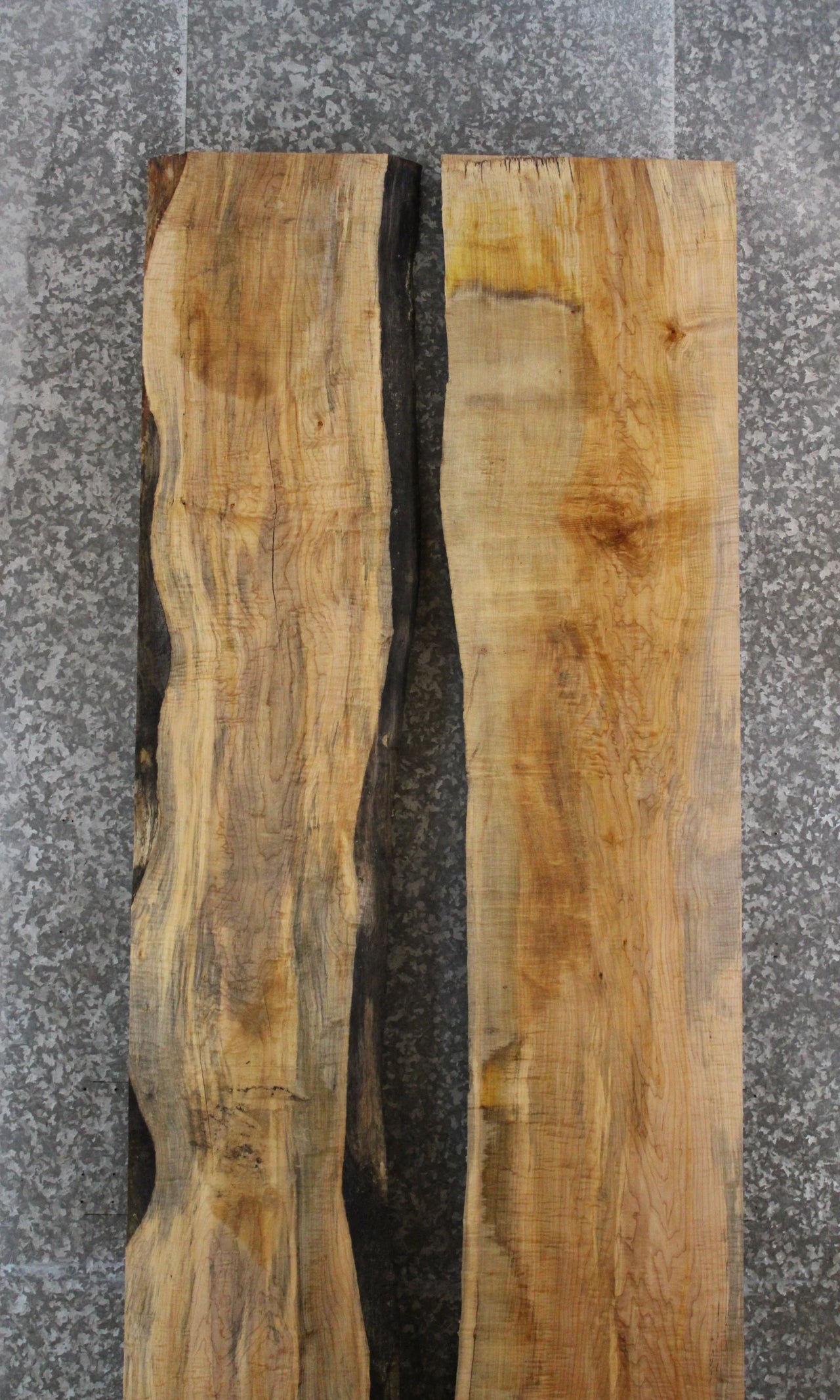 2- Spalted Maple Live Edge Book Match Dining Table/Bar Top Slabs 20452