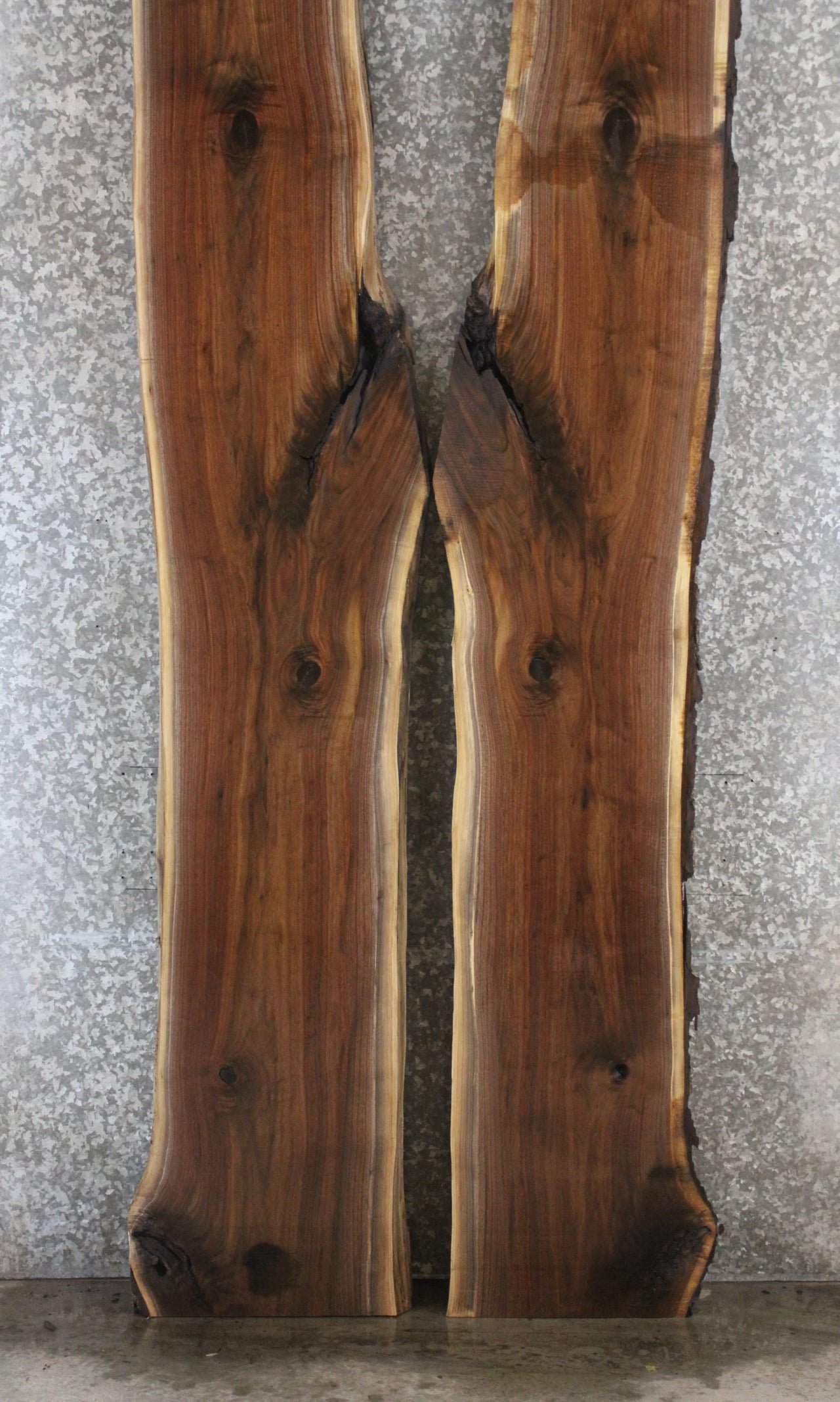 2- Black Walnut Live Edge River Table Slabs, Wood Epoxy Project 20453