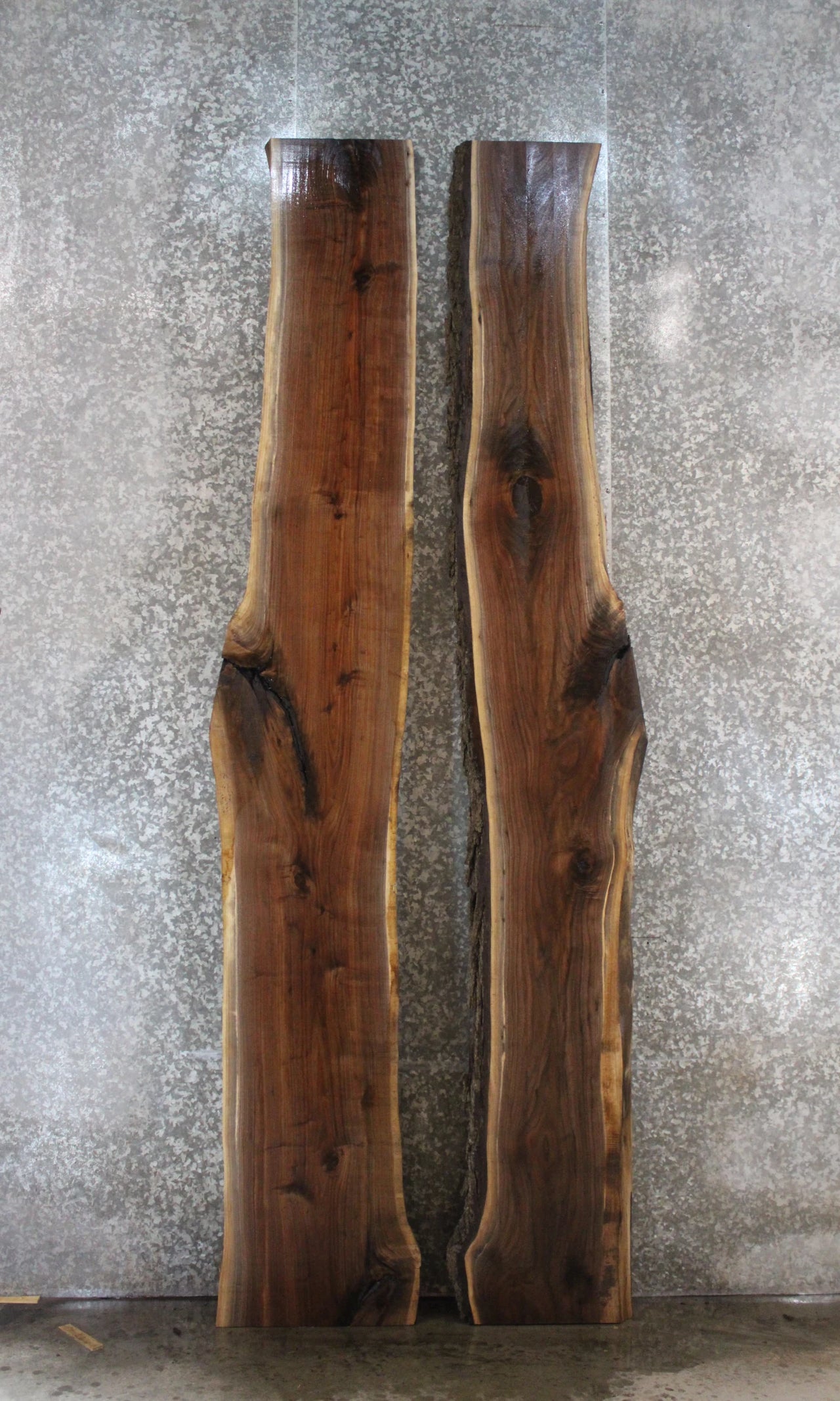 2- Black Walnut Live Edge River Table Slabs, Wood Epoxy Project 20453