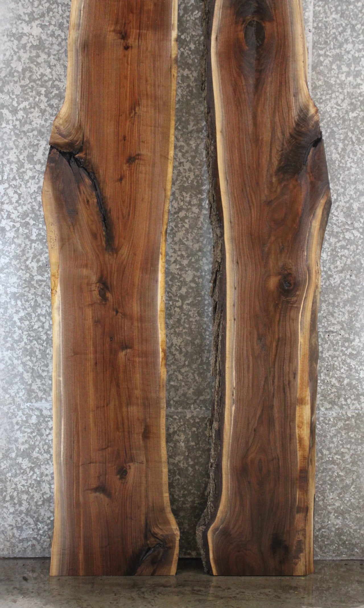 2- Black Walnut Live Edge River Table Slabs, Wood Epoxy Project 20453