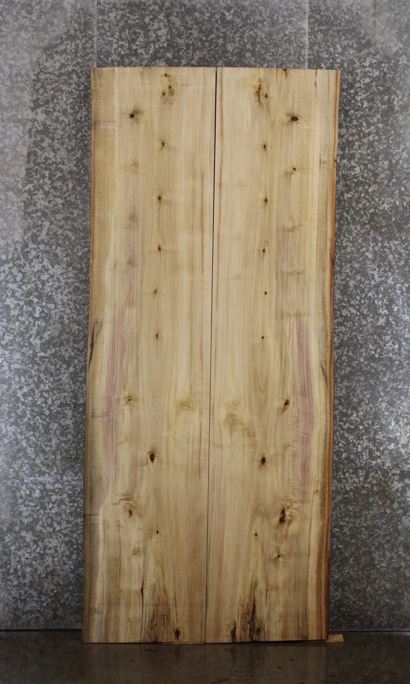 2- Maple Live Edge Book Matched Dining Table Top Slabs 20456-20457