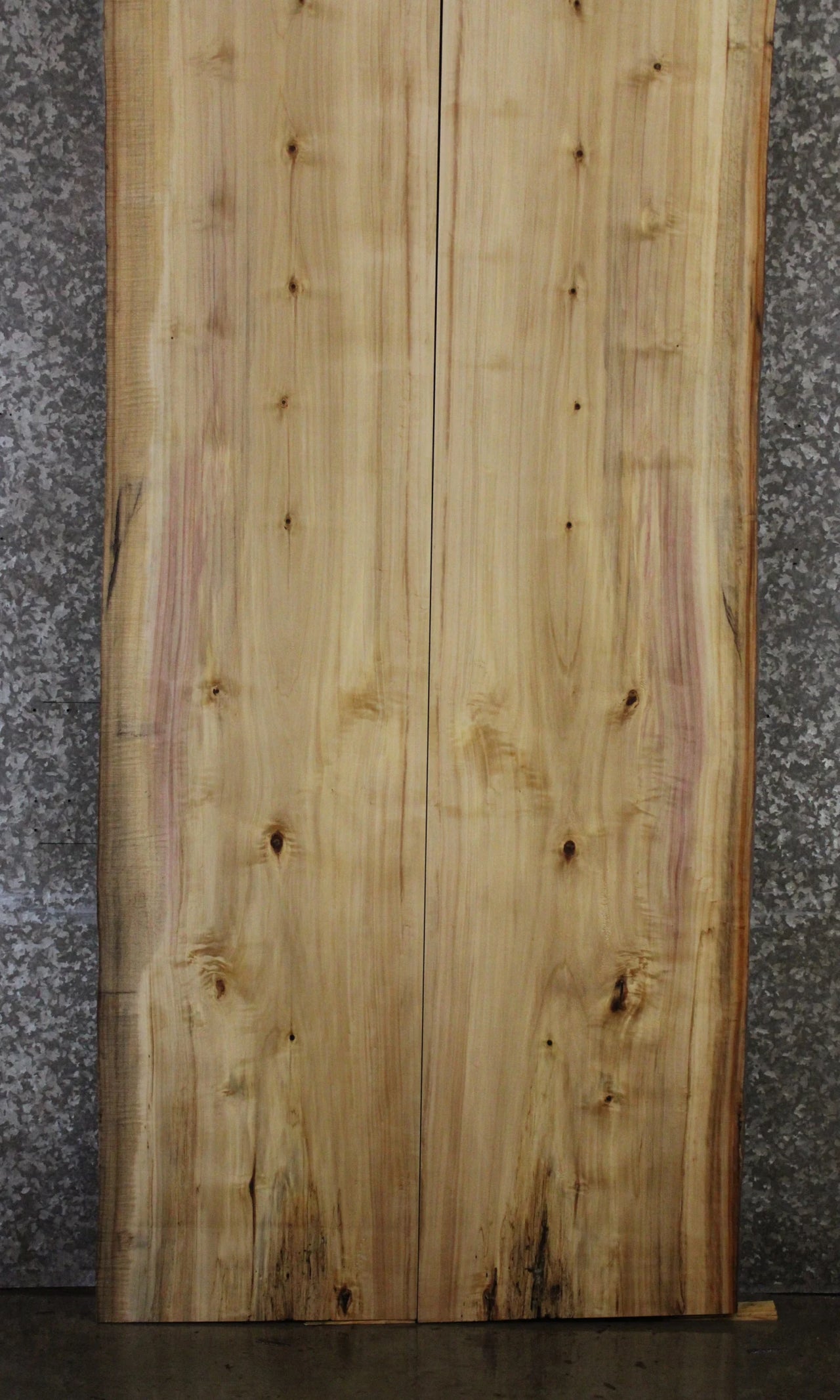 2- Maple Live Edge Book Matched Dining Table Top Slabs 20456-20457