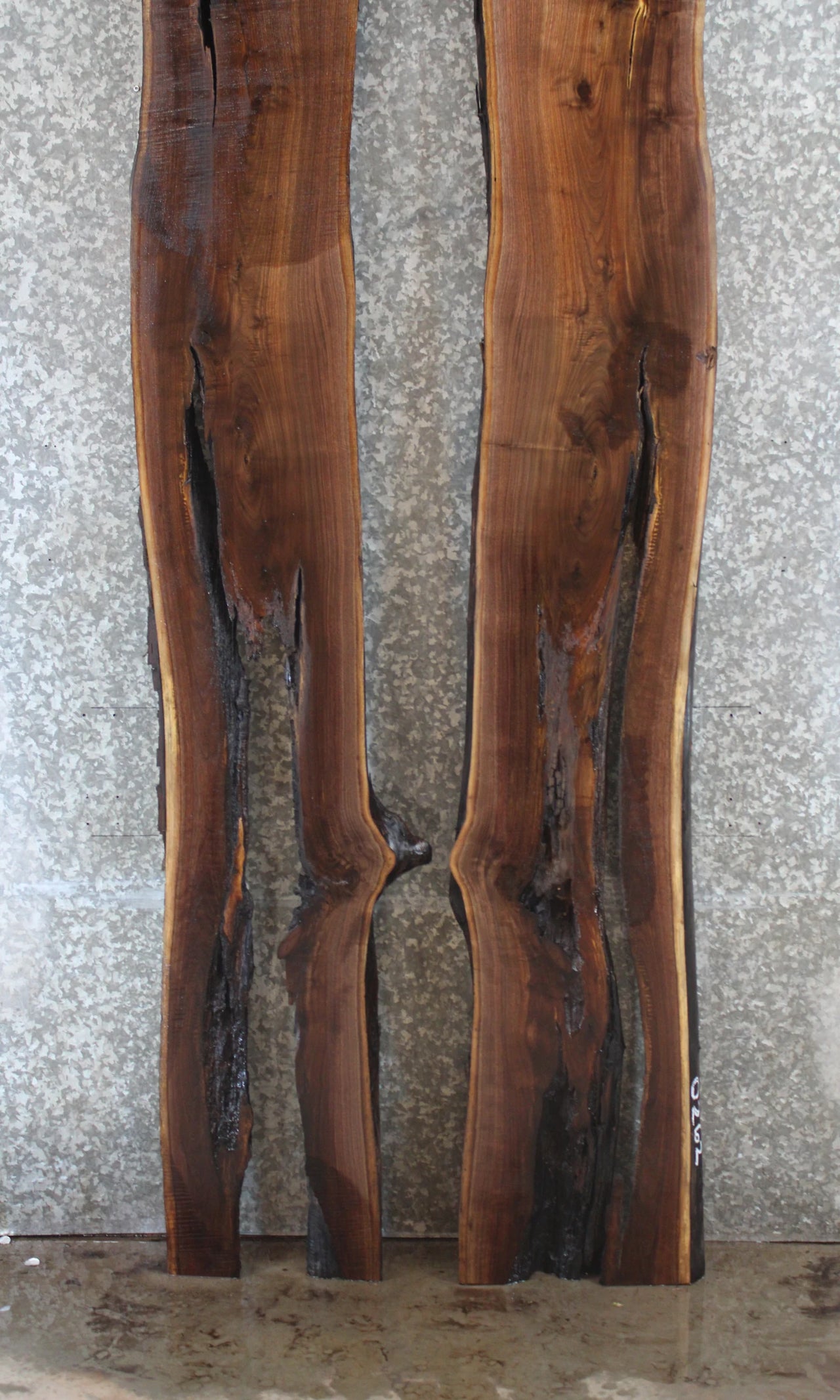 2- Live Edge Black Walnut Epoxy/River Table Set 20456-20457