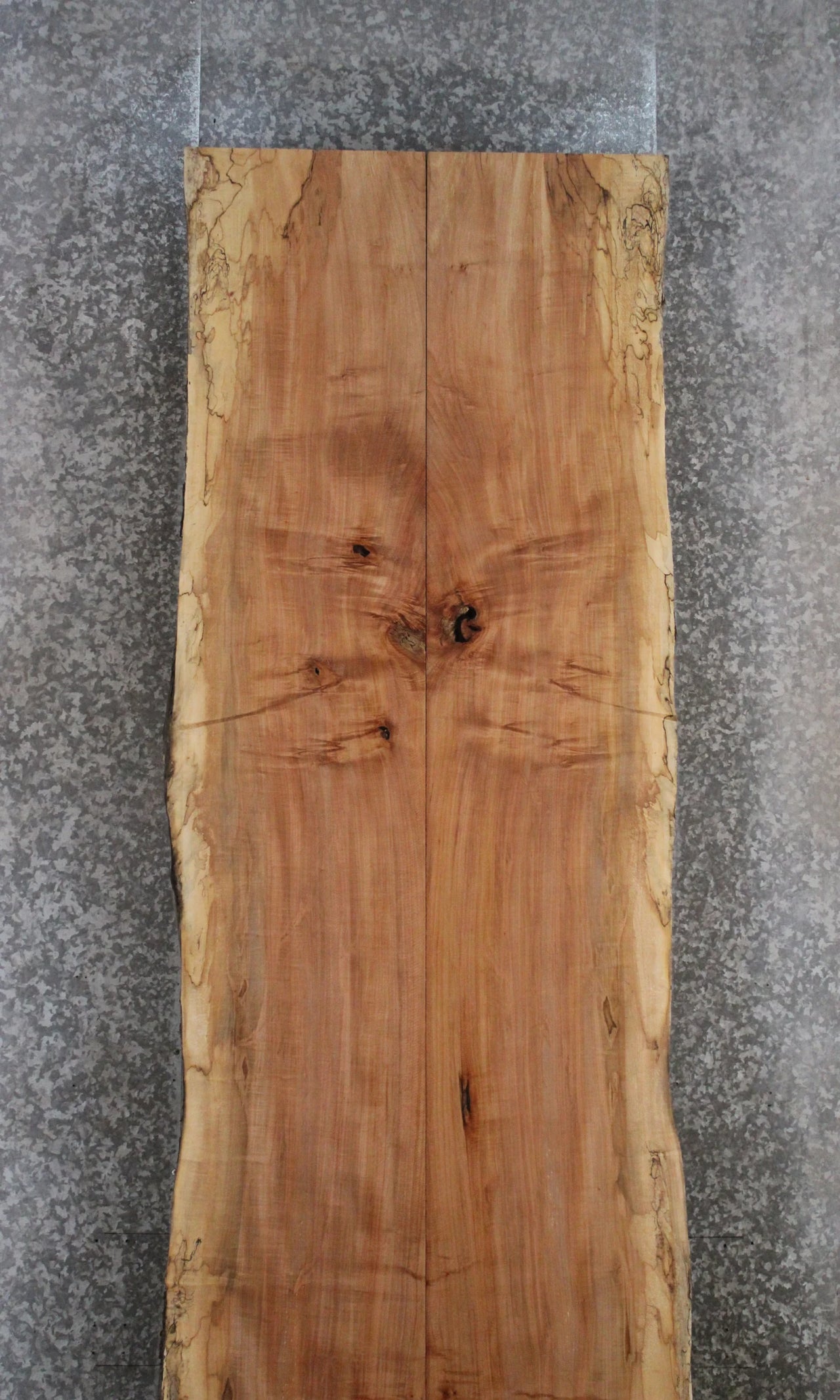 2- Spalted Maple Live Edge Book Match Dining Table/Bar Top Slabs 20459-20460