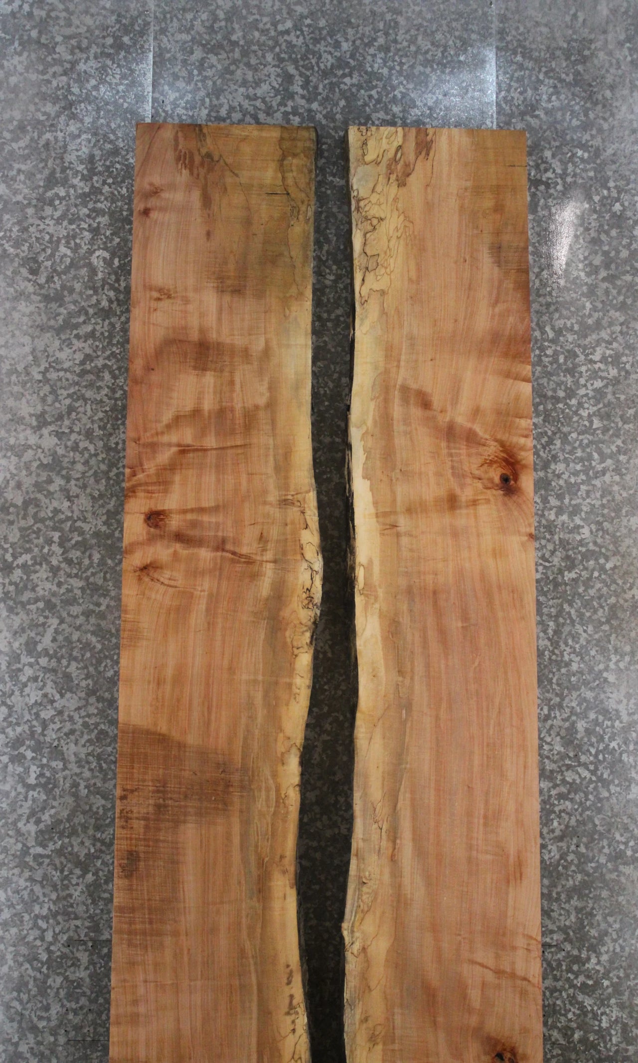 2- Spalted Maple Live Edge Book Match Dining Table/Bar Top Slabs 20459-20460