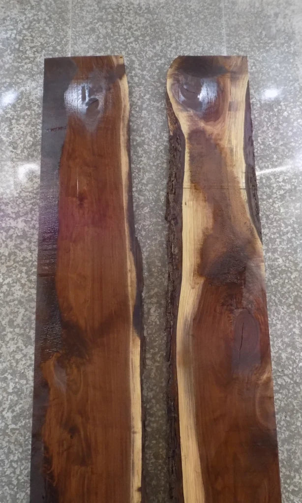 2- Live Edge Black Walnut Conference/Kitchen Table Top Slabs 20464-20465