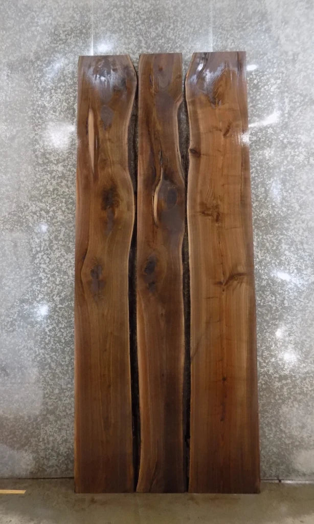 3- Live Edge Black Walnut Conference, Dining Table Top Slabs 20466-20468