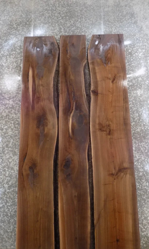 3- Live Edge Black Walnut Conference, Dining Table Top Slabs 20466-20468