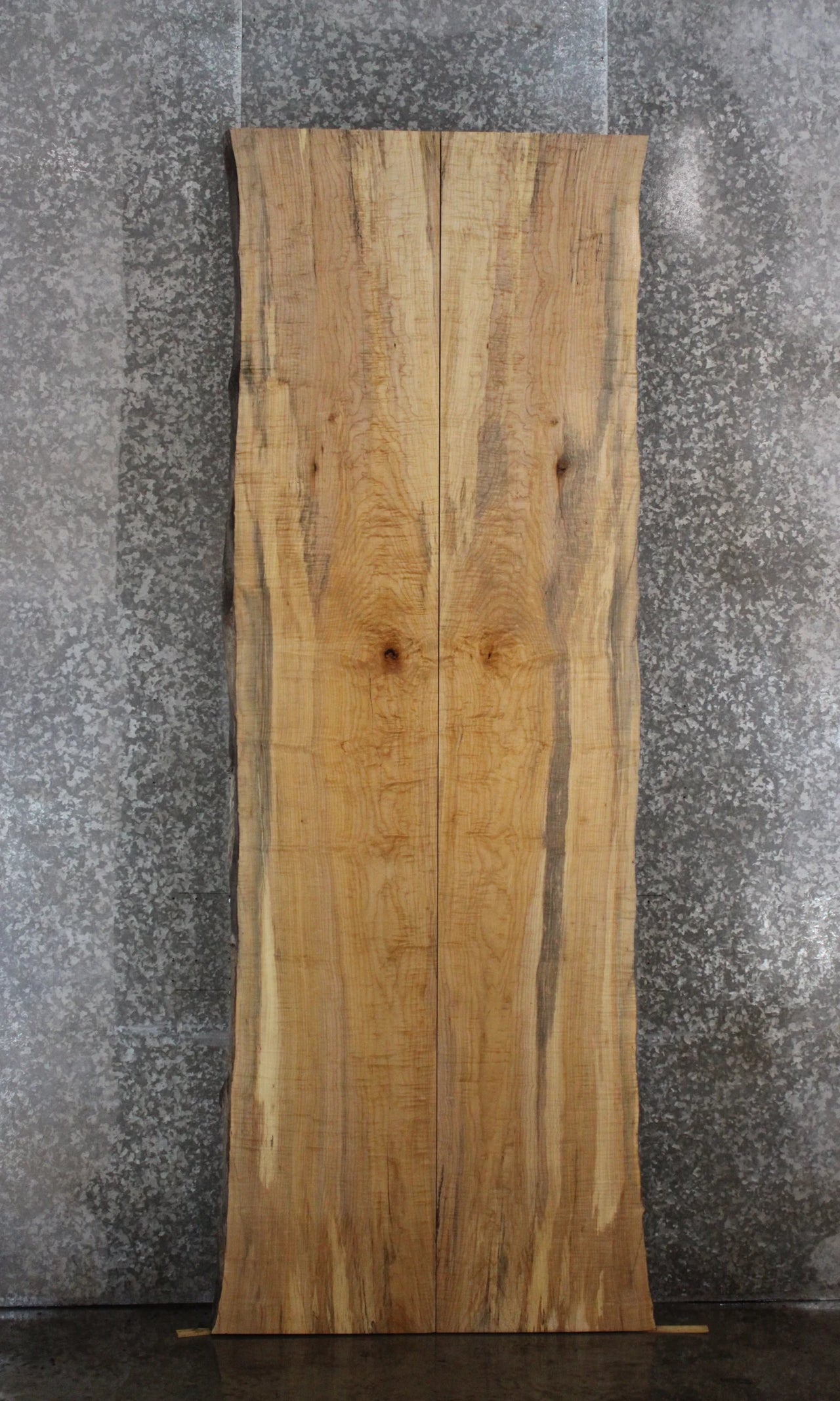 2- Hard Maple Live Edge Book Match Dining Table/Bar Top Slabs 20477-20478