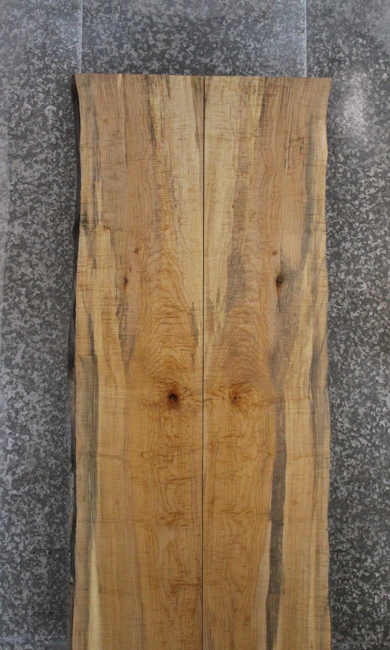 2- Hard Maple Live Edge Book Match Dining Table/Bar Top Slabs 20477-20478