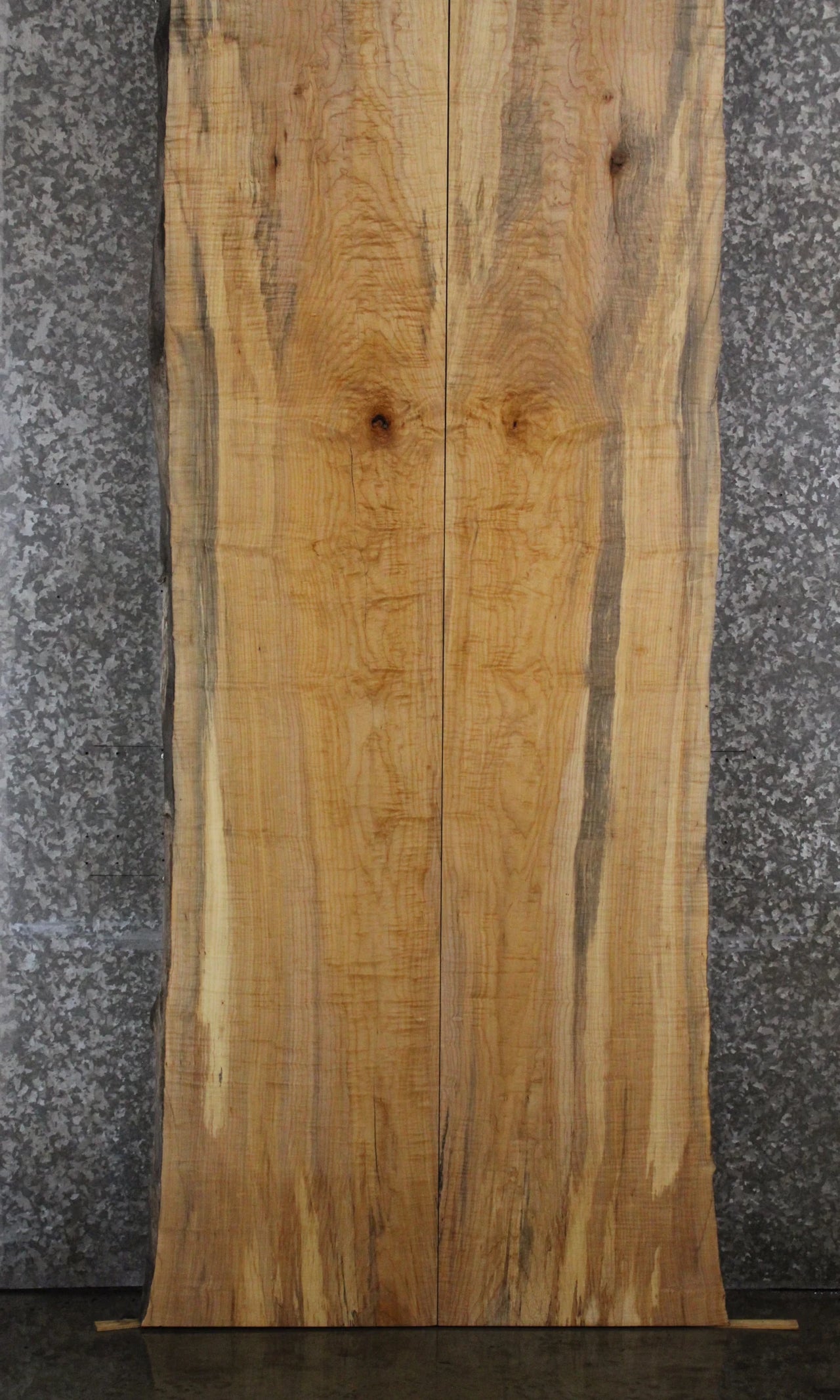 2- Hard Maple Live Edge Book Match Dining Table/Bar Top Slabs 20477-20478