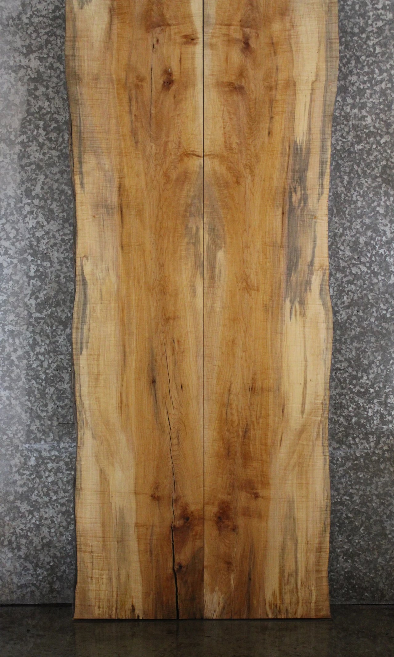 2- Hard Maple Live Edge Book Match Dining Table/Bar Top Slabs 20479-20480
