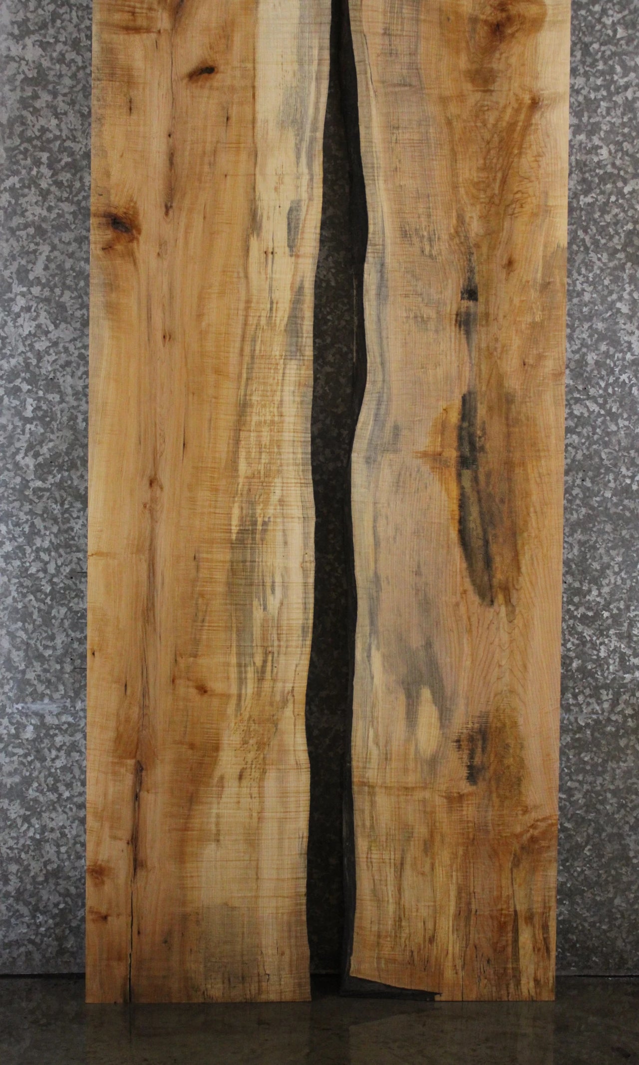 2- Hard Maple Live Edge Book Match Dining Table/Bar Top Slabs 20479-20480