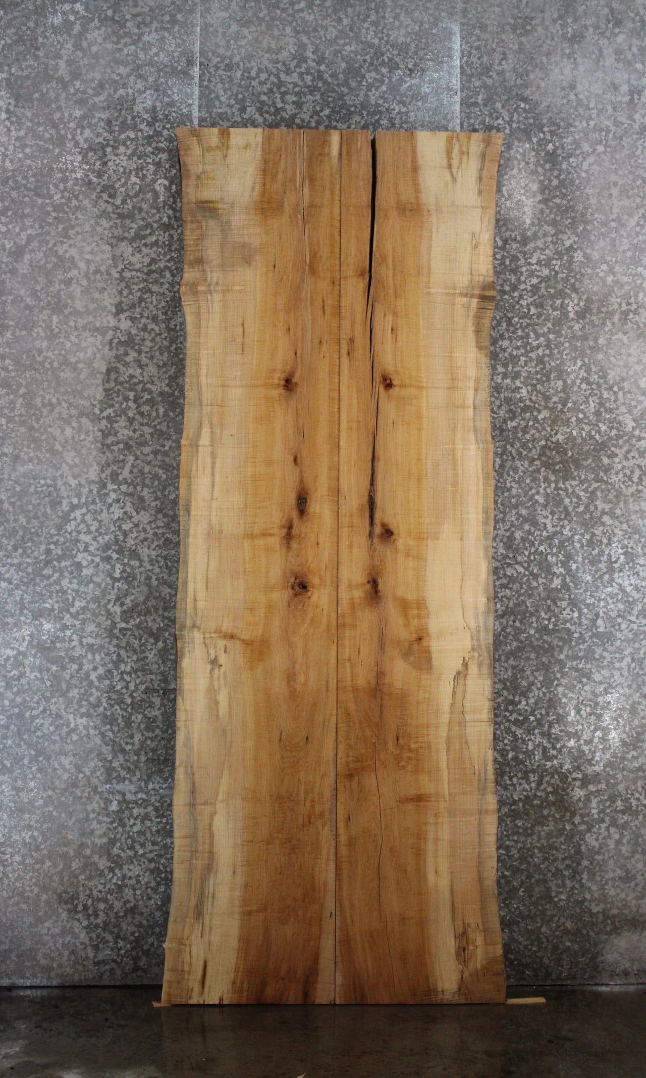 2- Spalted Hard Maple Live Edge Book Match Dining Table 20483-20484