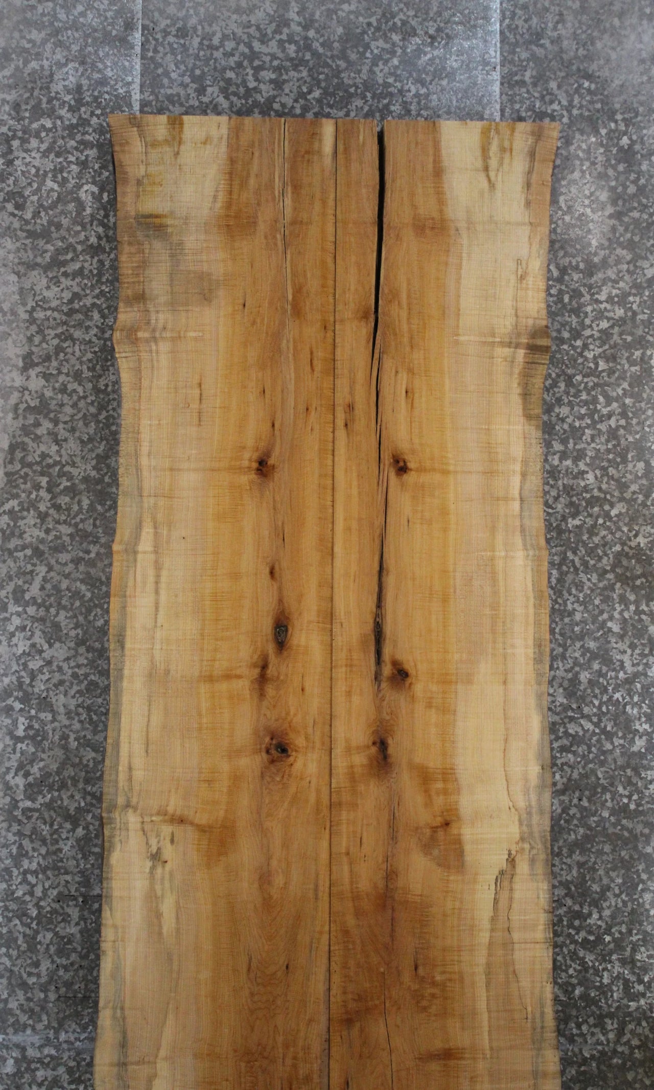 2- Spalted Hard Maple Live Edge Book Match Dining Table 20483-20484