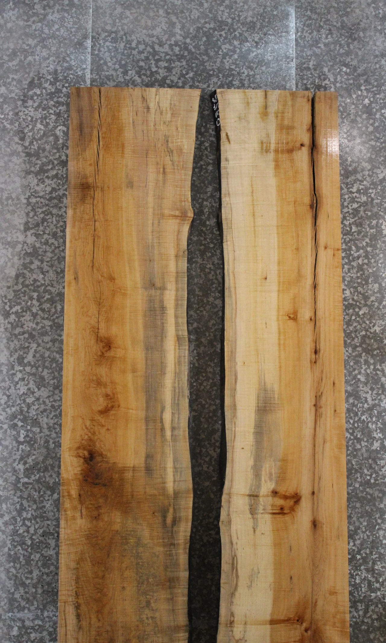 2- Spalted Hard Maple Live Edge Book Match Dining Table 20483-20484